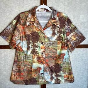 Vintage Multicolor Button Down Shirt